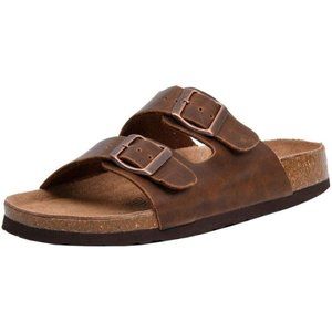 Cushionaire Women's Lane Cork Footbed Sandal With +comfort-Brown